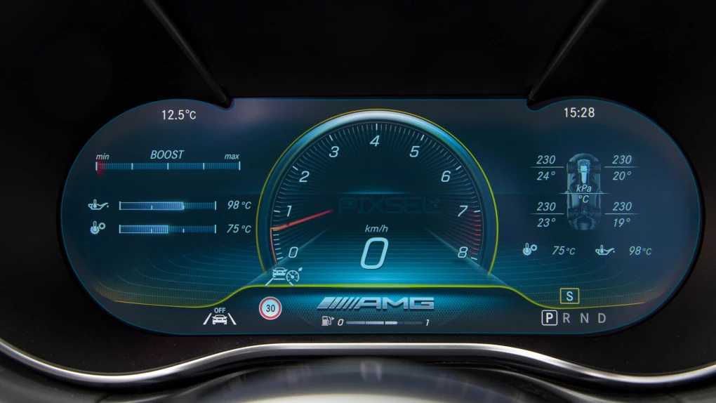 Zaščitno steklo Pixsel za armaturno ploščo MERCEDES BENZ AMG GT 2 DOORS - 12.1“ 2019 - 2022