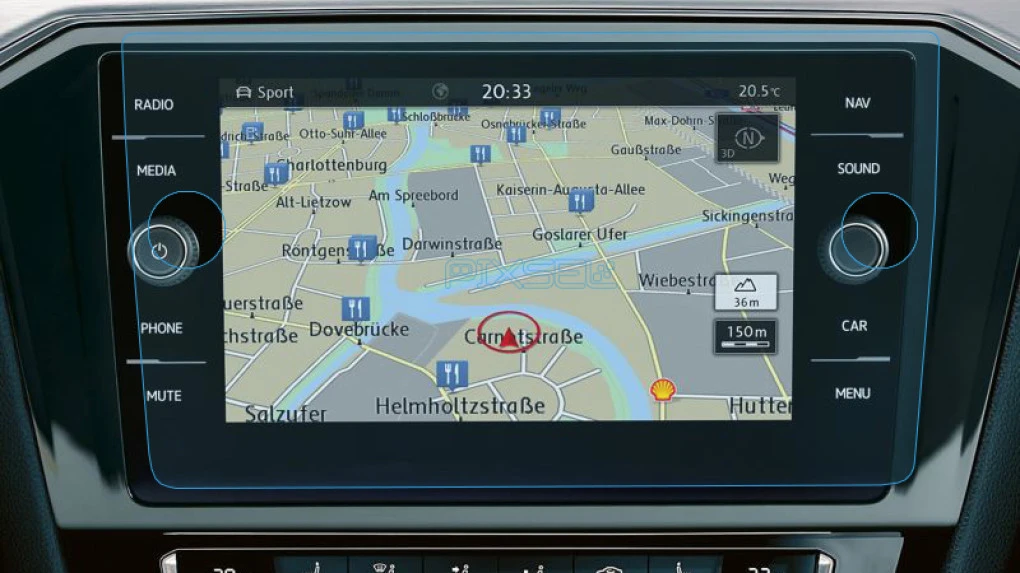 Zaščitno steklo Pixsel za monitor VOLKSWAGEN PASSAT - 10.9“ 2019 - 2022 (B8)
