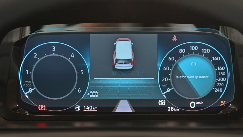 Zaščitno steklo Pixsel za armaturno ploščo VOLKSWAGEN CADDY - 10“ 2021 -