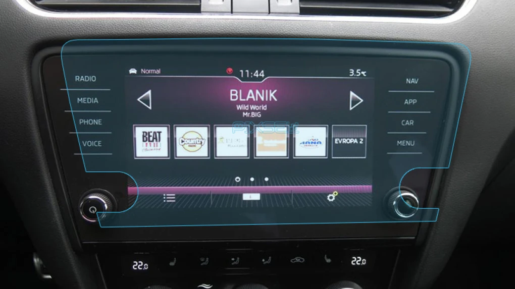 Zaščitno steklo Pixsel za monitor SKODA OCTAVIA - 12.2“ 2017 - 2020