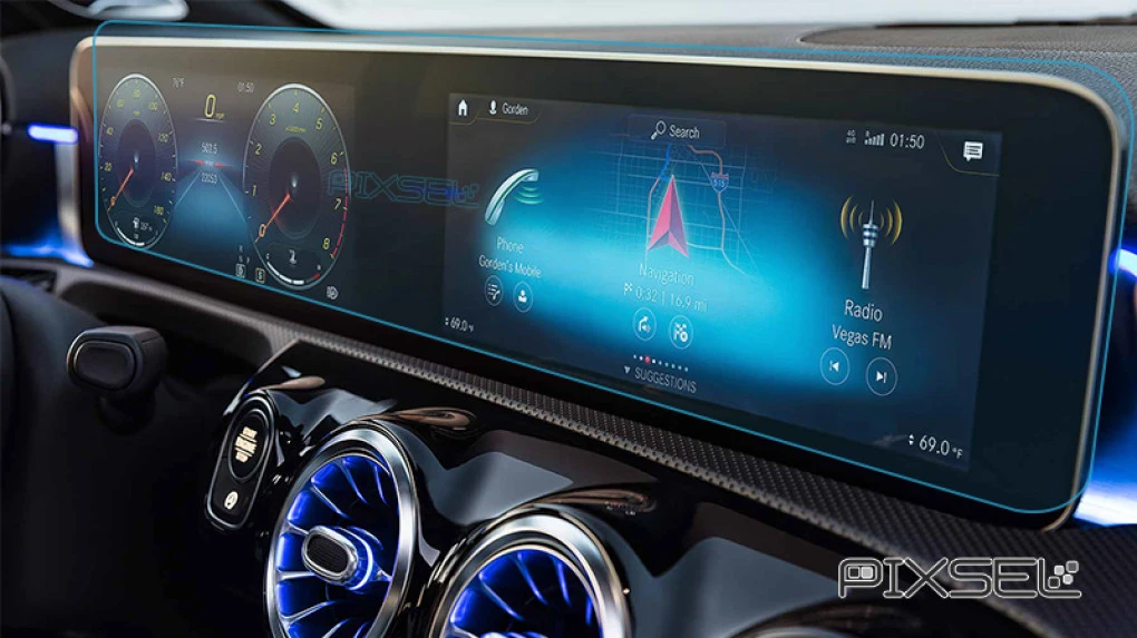 Zaščitno steklo Pixsel za armaturno ploščo MERCEDES BENZ GLB-CLASS - 24.7“ 2019 -