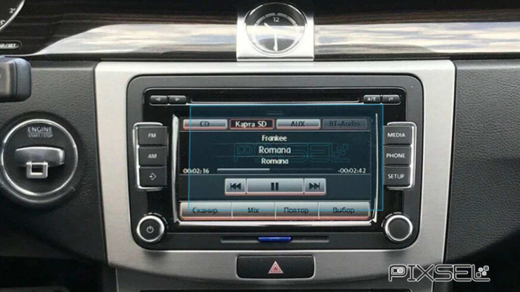 Zaščitno steklo Pixsel za monitor VOLKSWAGEN CC - 6.3“ 2012 - 2016