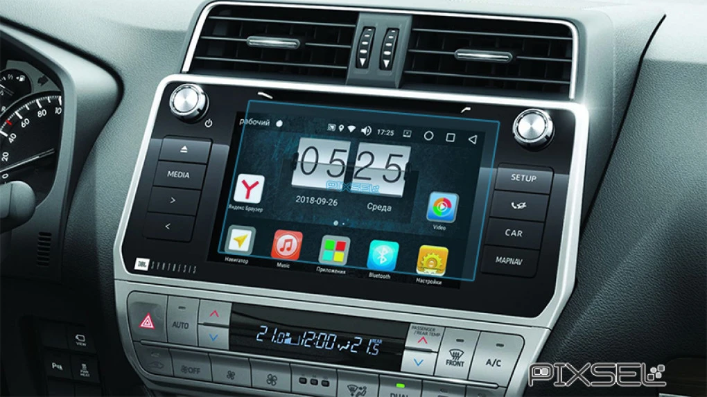 Zaščitno steklo Pixsel za monitor TOYOTA PRADO - 8“ 2018 - 2019