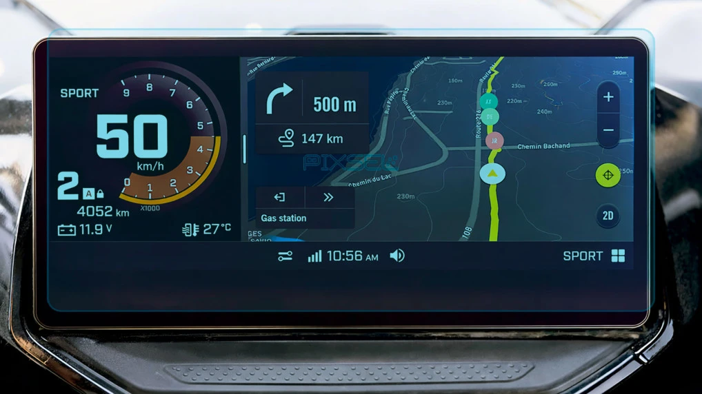 Zaščitno steklo Pixsel merilnik hitrosti za ATV BRP CAN-AM MAVERICK R MAX 2025 + 10.25“